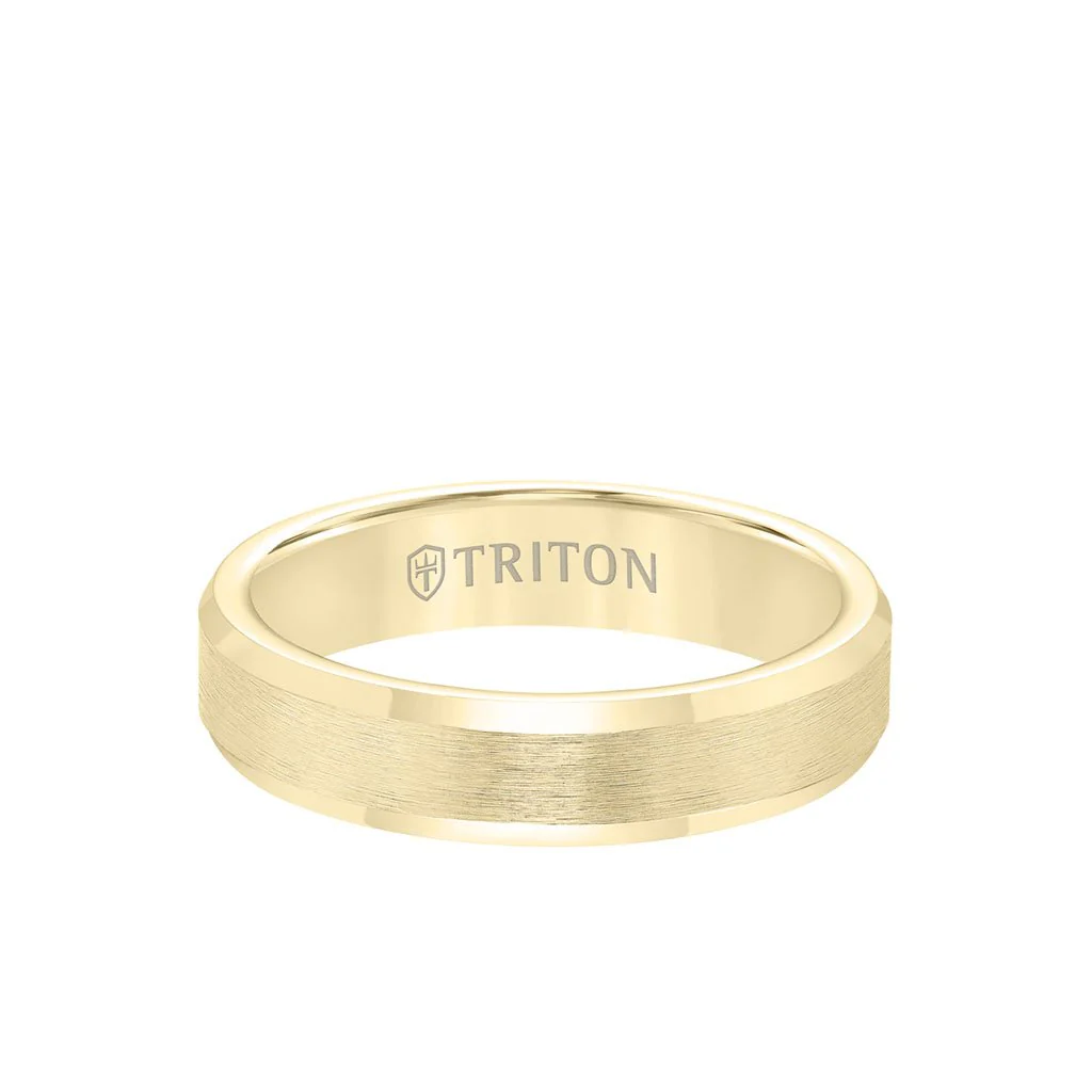 5MM Tungsten Carbide Ring - Brush Finish and Bevel Edge - Image 5