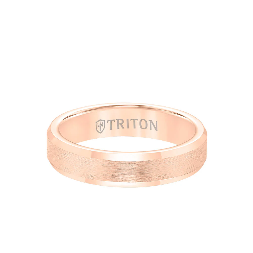 5MM Tungsten Carbide Ring - Brush Finish and Bevel Edge - Image 7