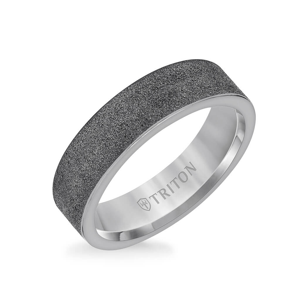 6 MM Tantalum Ring – Sandblasted Finish and Flat Edge - Image 3