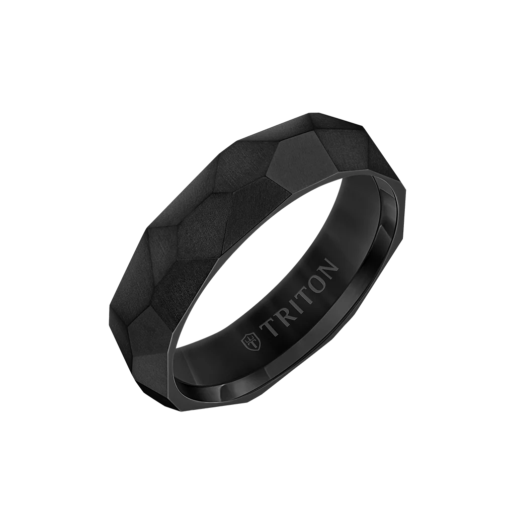 6MM Black Titanium Faceted Shell and Gold Sleeve - Image 3