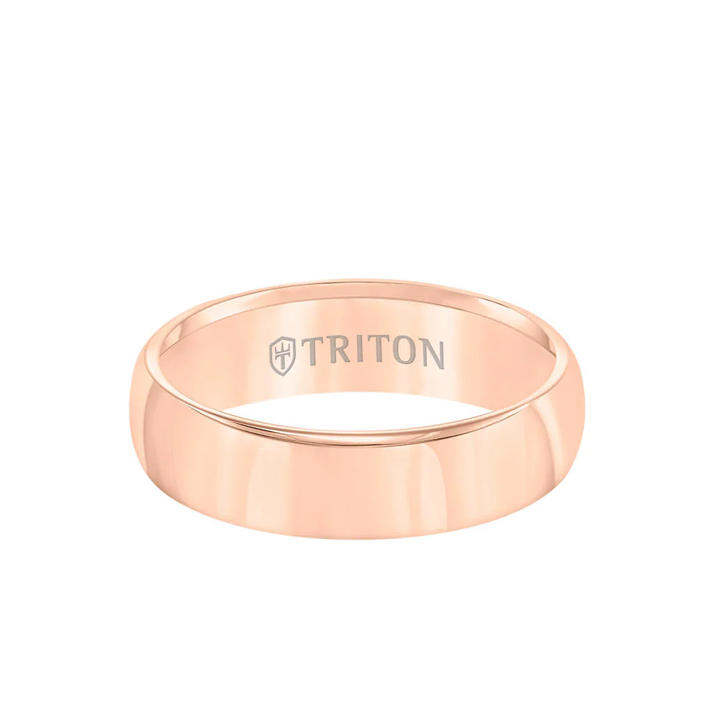 6MM Tungsten Carbide Ring - Domed Bright Finish and Round Edge - Image 4