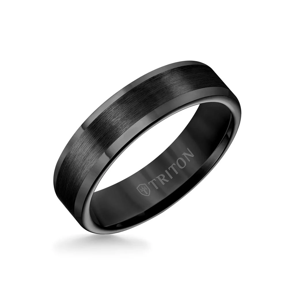 6MM Tungsten Carbide Ring - Satin Finish and Round Edge - Image 3