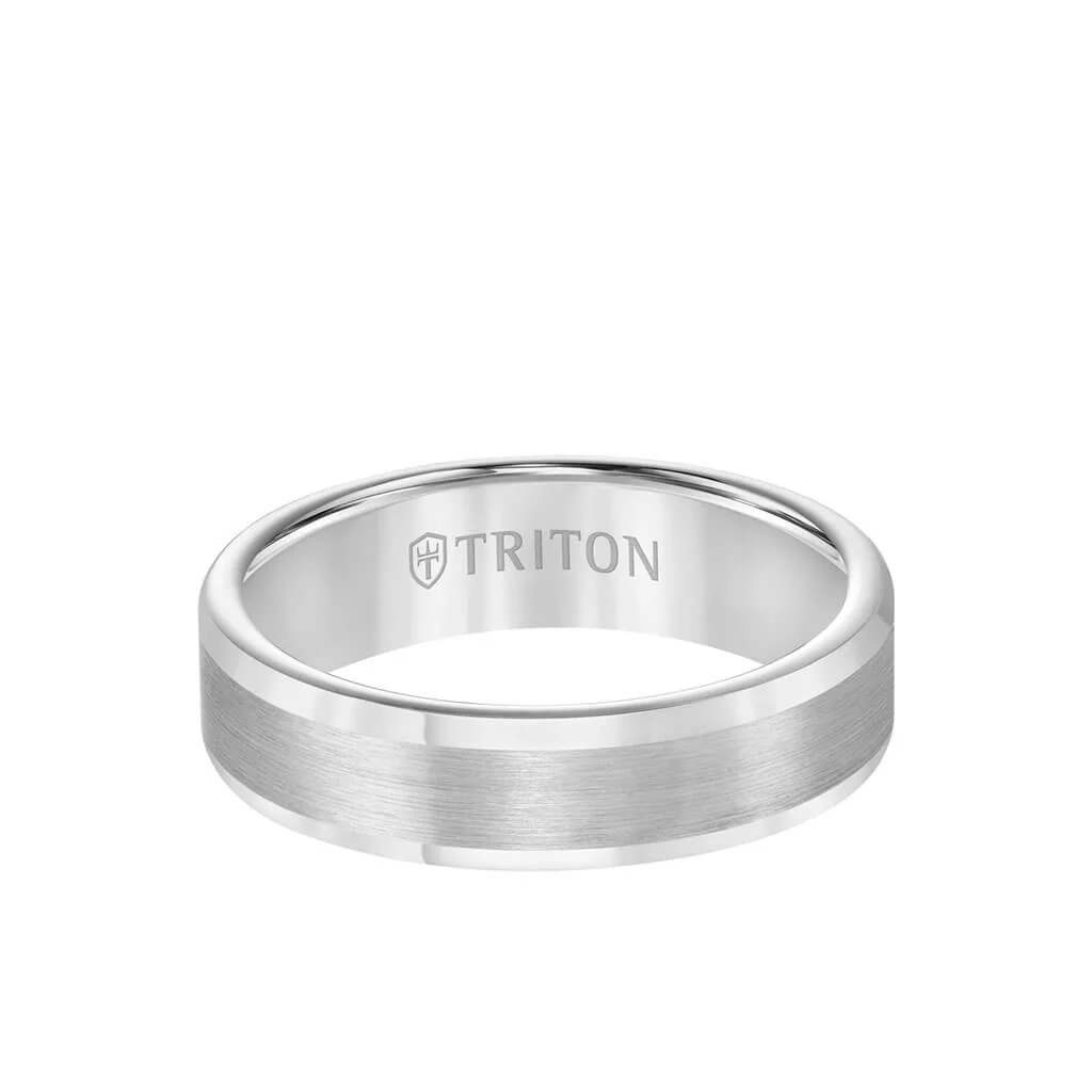 6MM Tungsten Carbide Ring - Satin Finish and Round Edge - Image 4