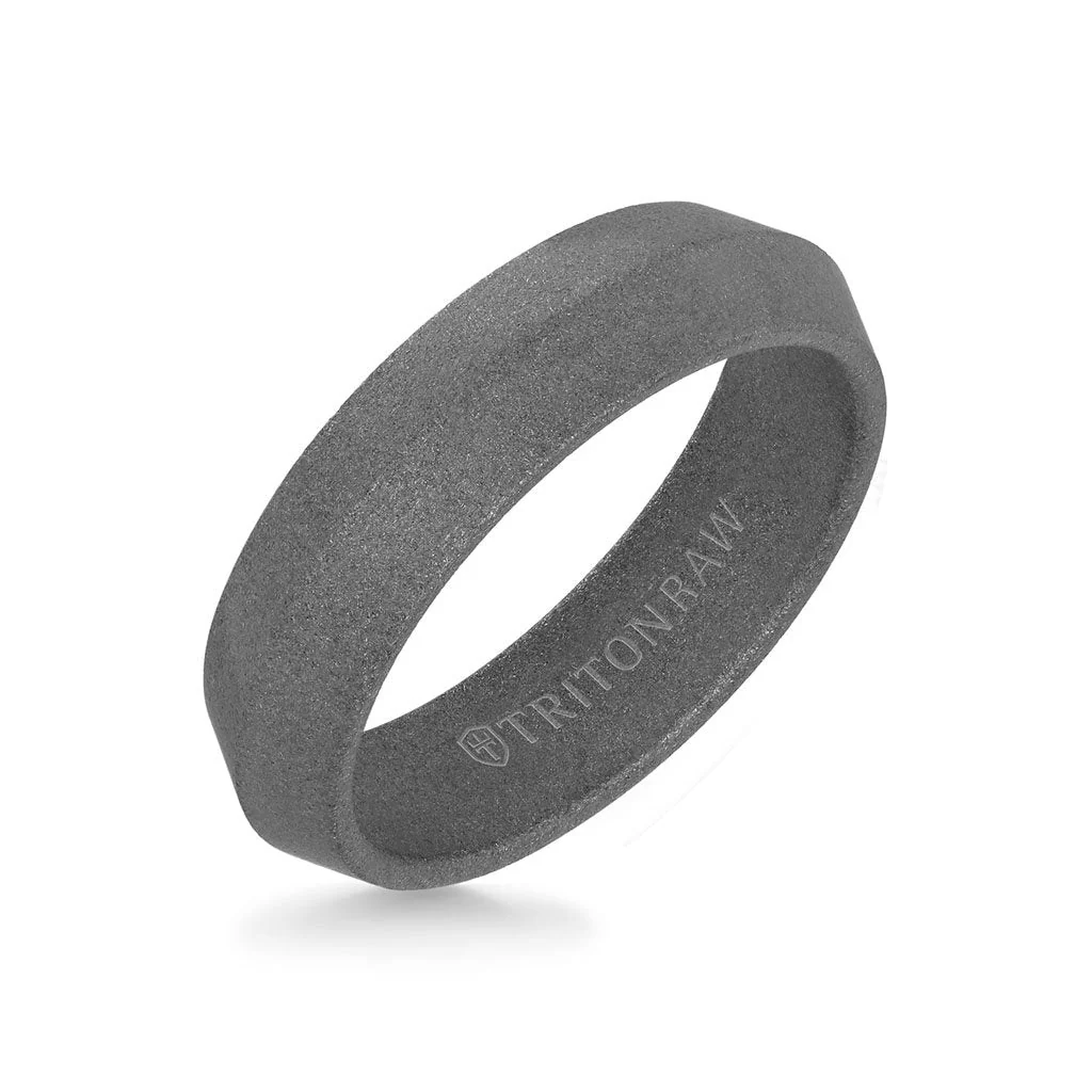 6MM Tungsten Raw Ring - Sandblasted Matte Finish and Knife Edge - Image 2