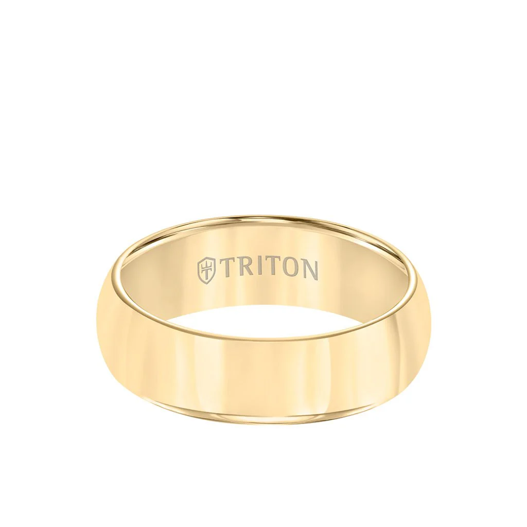 7MM Tungsten Carbide Ring - Bright Finish Domed Center and Round Edge - Image 6