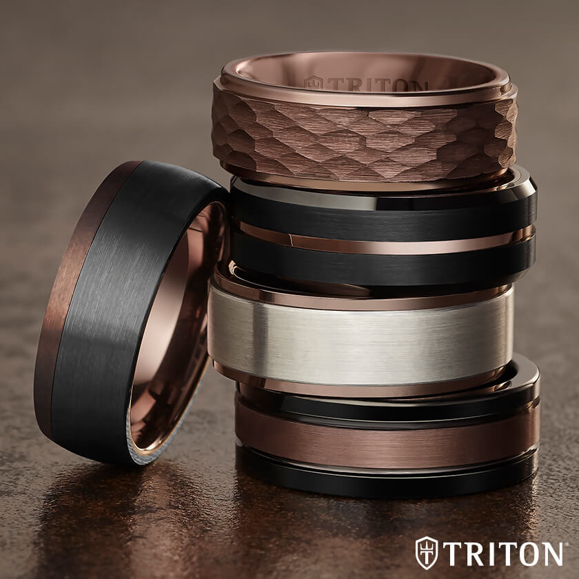 8MM Tungsten Carbide Ring - Satin Finish Center with Center Line - Image 3