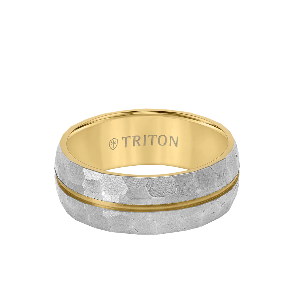8MM Titanium Ring with Brushed Finish - Image 4