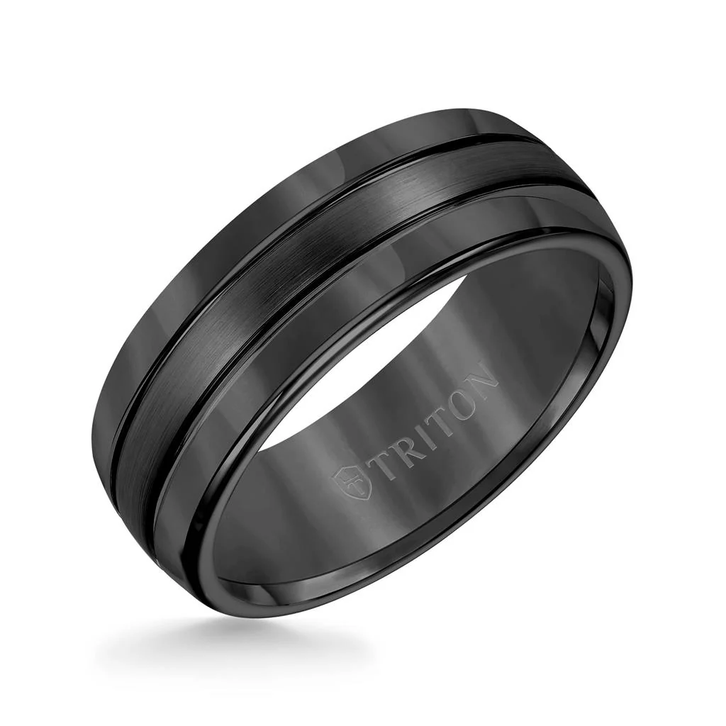 8MM Tungsten Carbide Ring - Bright Finish and Edge - Image 3
