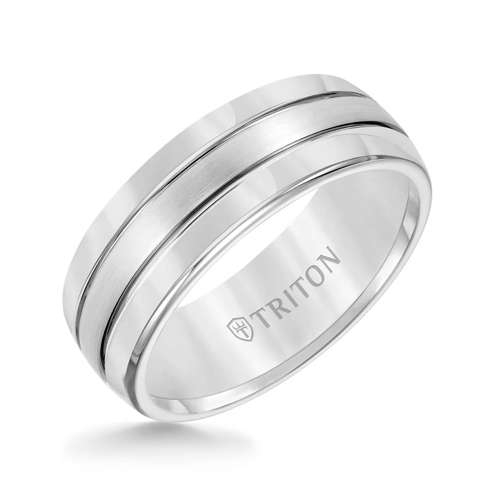 8MM Tungsten Carbide Ring - Bright Finish and Edge - Image 9
