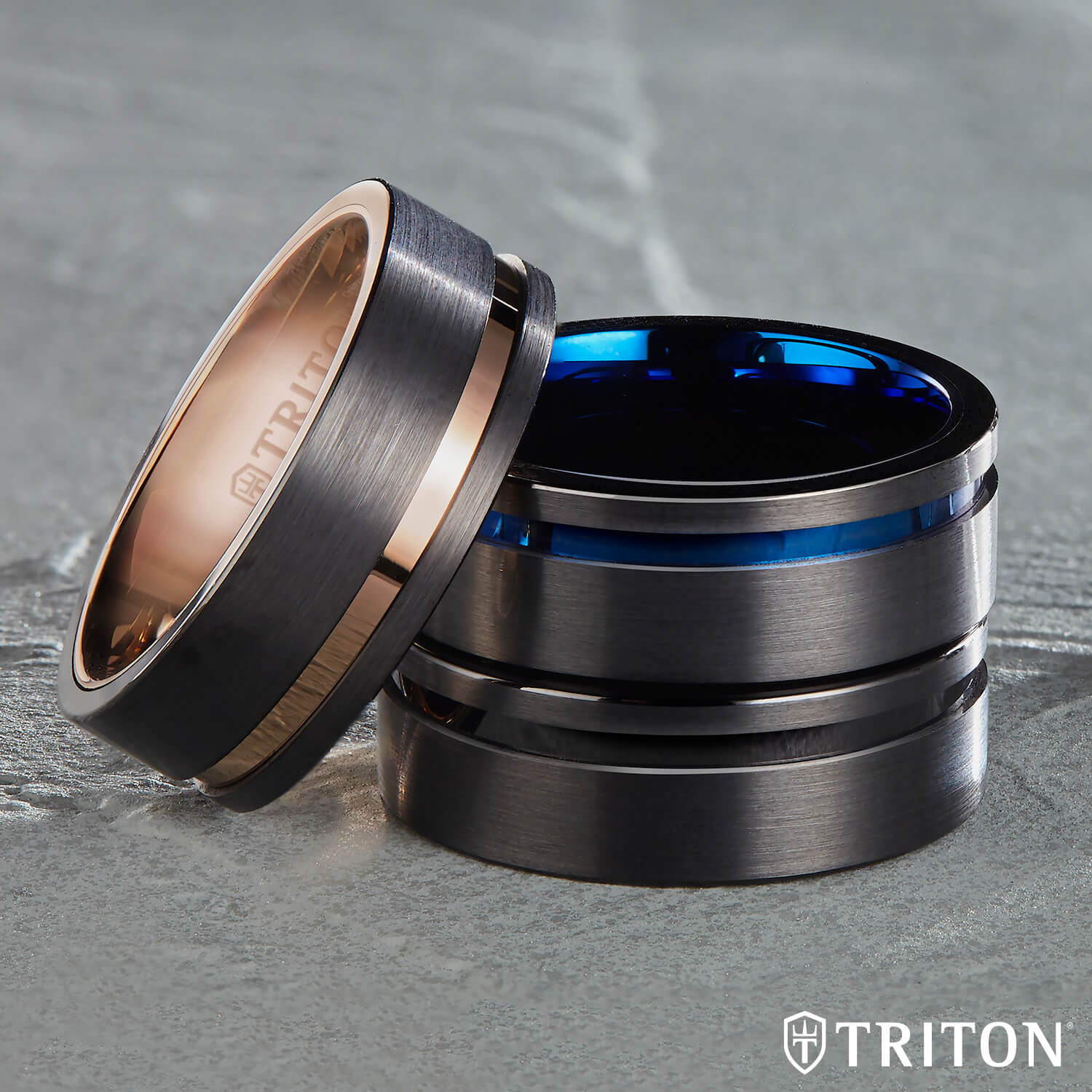 8MM Tungsten Carbide Ring - Satin Finish and Asymmetrical Channel - Image 6
