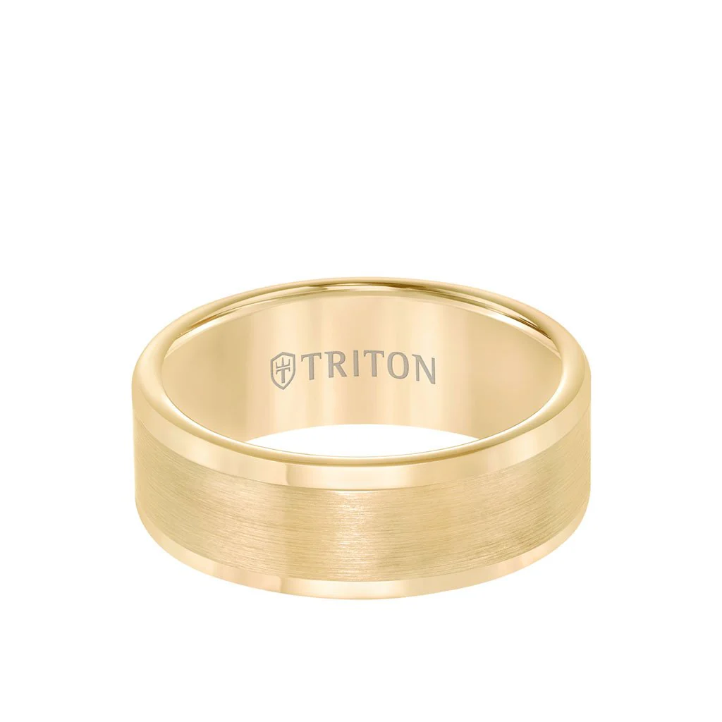 8MM Tungsten Carbide Ring - Satin Finish Flat Center and Round Edge - Image 8
