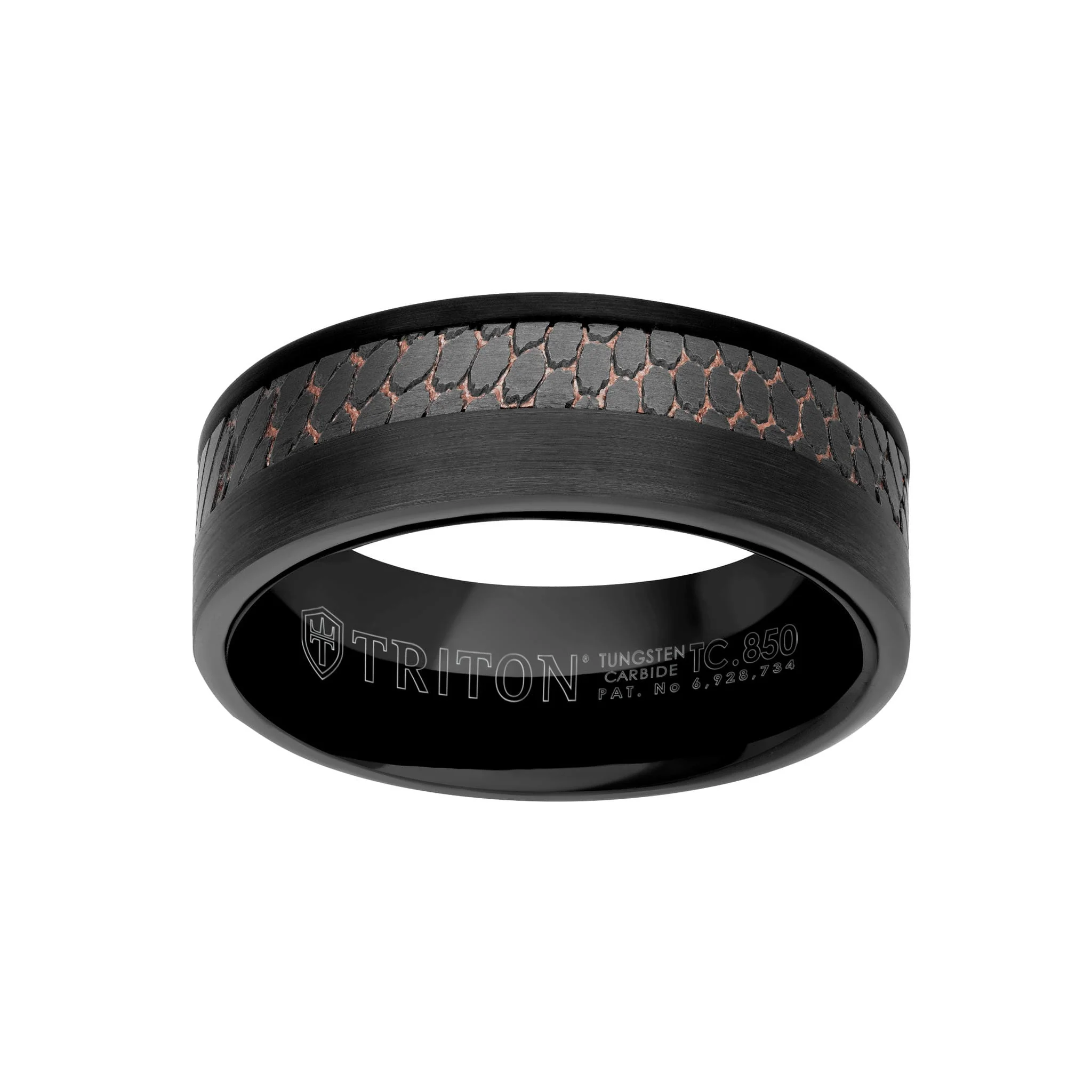8MM Tungsten Carbide Ring - Superconductor Asymmetrical Inlay and Edge to Edge - Image 4