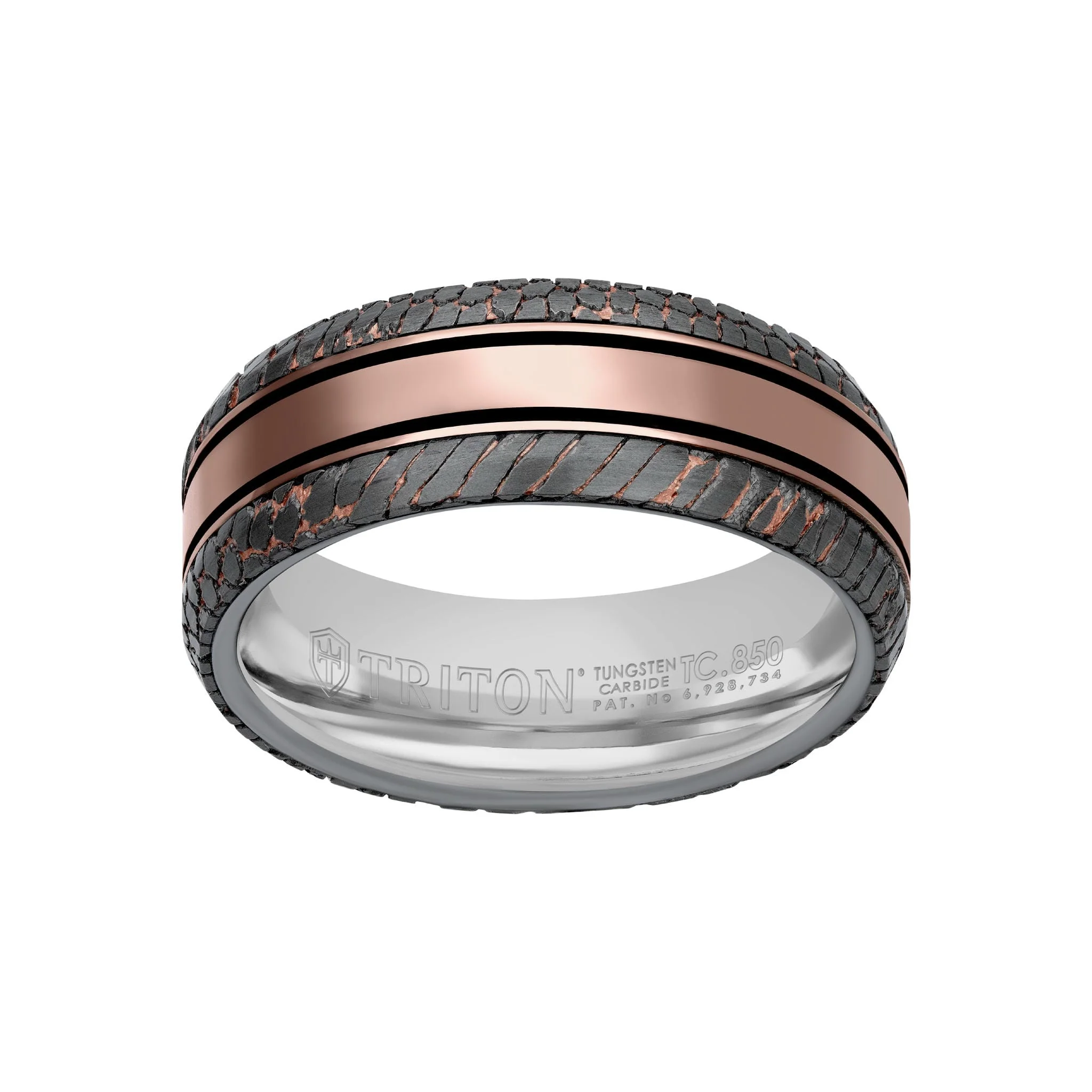 8MM Tungsten Carbide Ring - Superconductor Center Line and Rounded Edge - Image 3